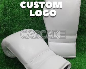 Customized Boxing Sparring Gloves Made of Real Cowhide Leather Adult Lace Up Boxing Training Gloves - Custom Logo & Name - Made to Order