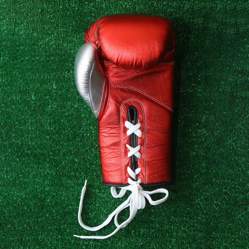 Boxing Gloves Real Leather Metallic With Optional Any Custom Logo and