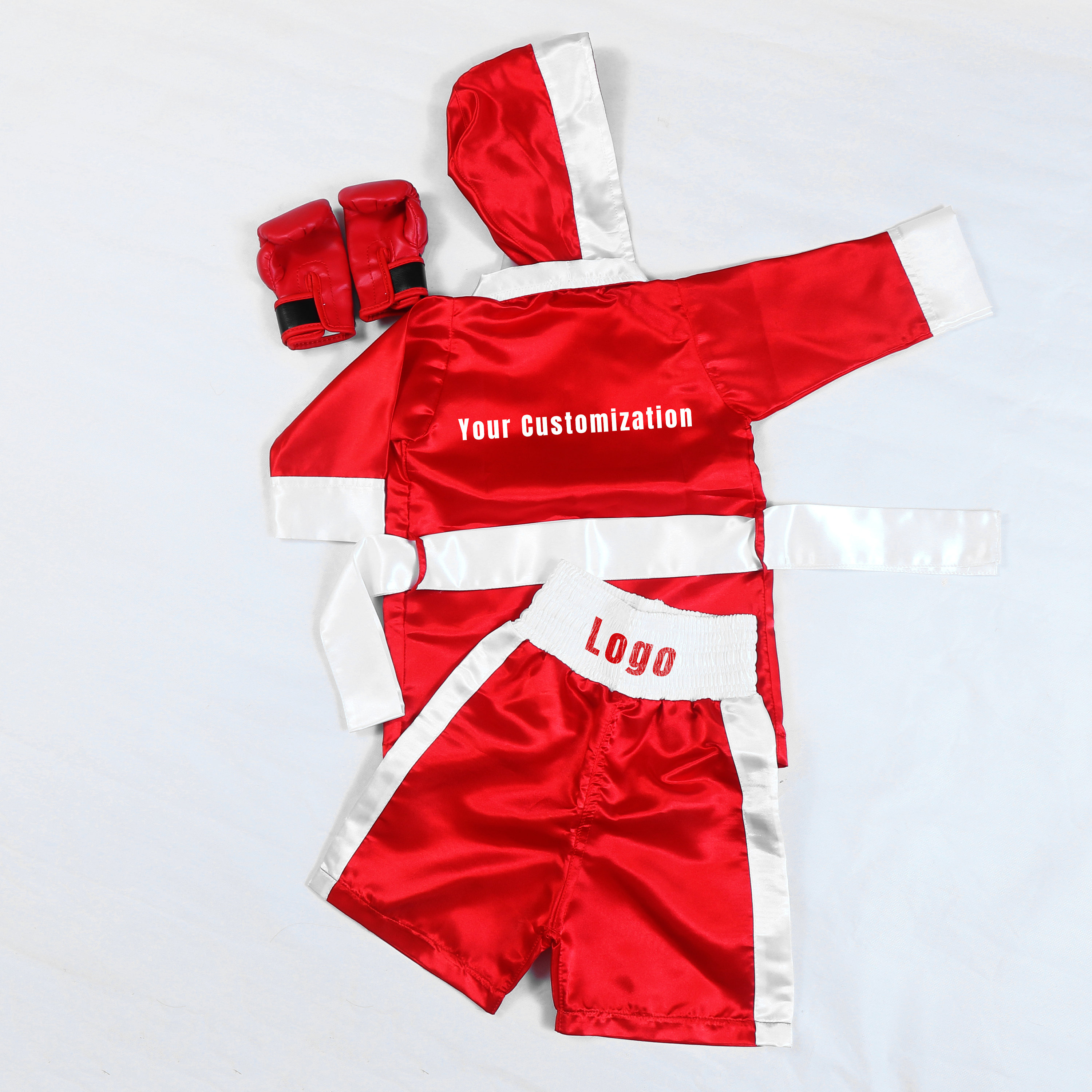 Personalized Kids Satin Boxing Robe Set: Custom Name Embroidery - Etsy
