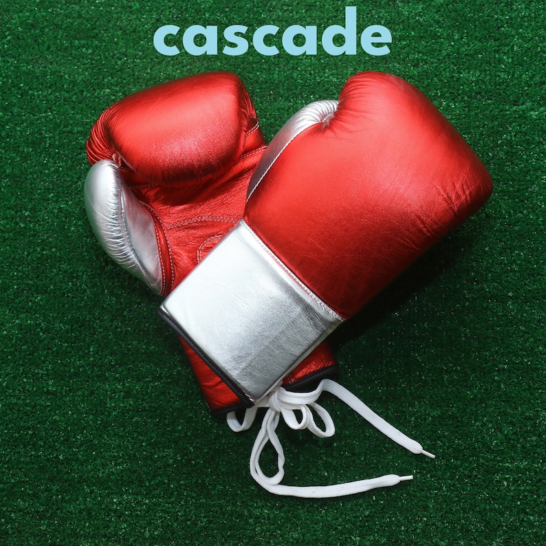 Boxing Gloves Real Leather Metallic With Optional Any Custom Logo and