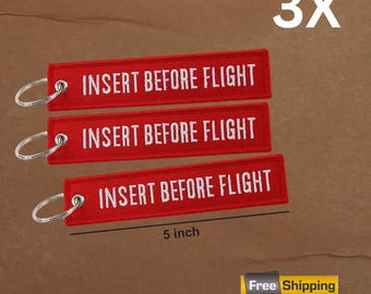 3 llaveros rojos o negros para equipaje de tripulación Taq (insertar antes del vuelo) - Regalo para motociclistas