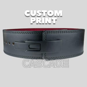 Weightlifting Custom Print Leather Powerlifting Belt - 4&quot; Wide, 10mm Thick