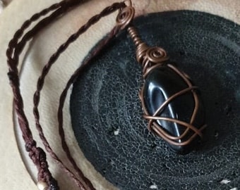 Obsidian Stone -  Necklace