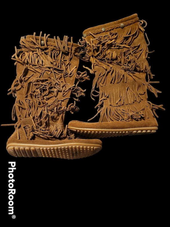 Minnetonka Moccasin Fringed Boots - Vintage