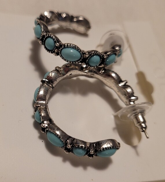 2 prs "turquoise" pierced earrings - image 4