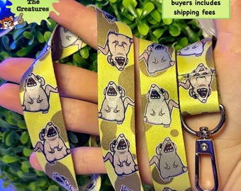 Cordón para el cuello con diseño de ratas chillonas y queso