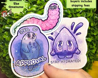 Pegatinas holográficas impermeables de 3”