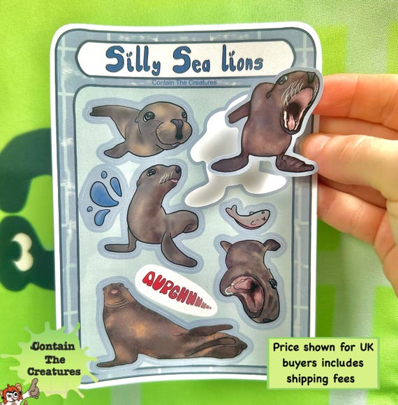 Silly sea lions sticker sheet