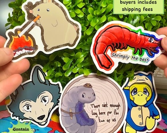 Pegatinas individuales impermeables de 3”