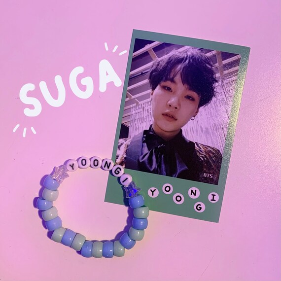 BTS inspired Yoongi bracelet and polaroid Etsy