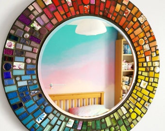 Custom order for rainbow mosaic mirror
