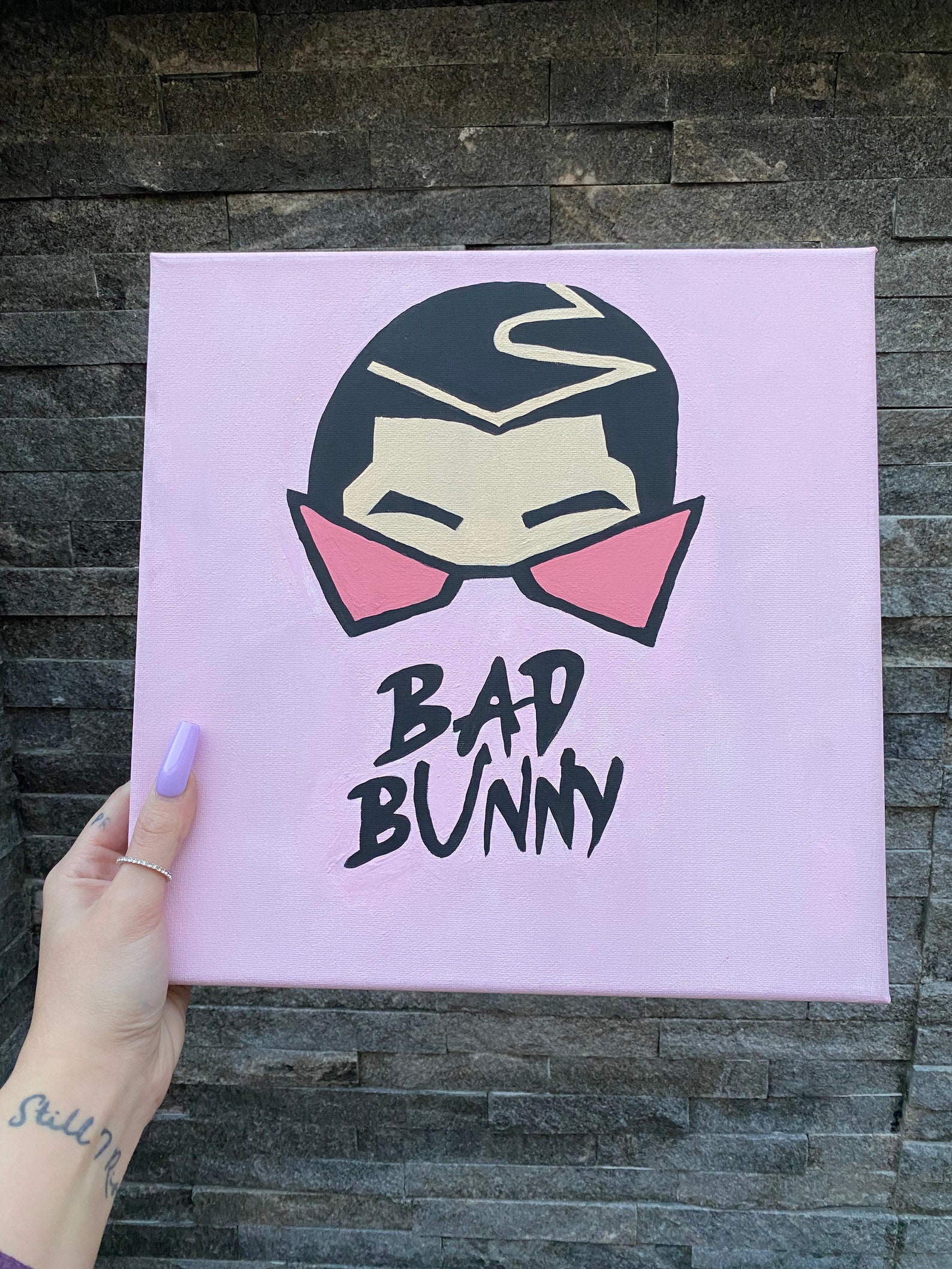 Bad Bunny Painting Etsy