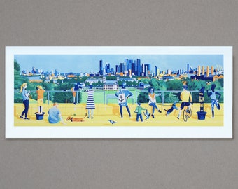 Observing the Observers – Greenwich Park, Panoramic Giclee Print, Limited Edition Art