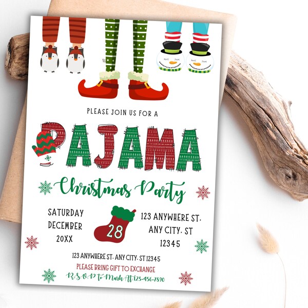 Pajama Party Invite - Etsy