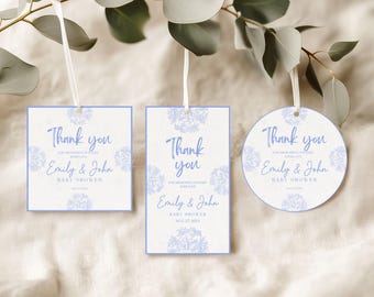 Etiqueta de lembrancinha azul acinzentado para chá de bebê, chá de bebê para menino, etiquetas de presente florais elegantes para chá de bebê, etiquetas de lembrancinha DIY, decoração de festa de chá de bebê, etiqueta para chá de bebê