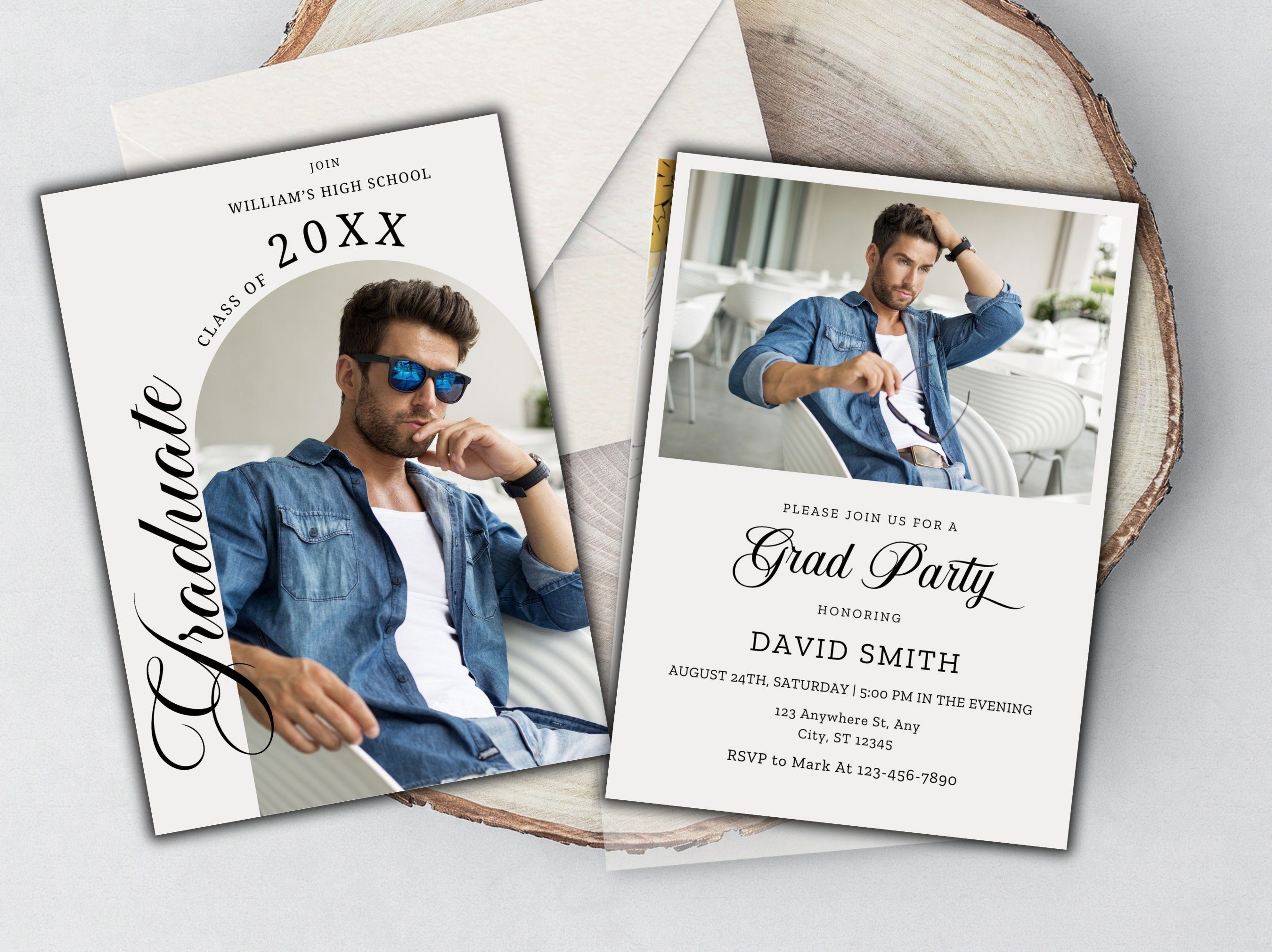 Graduation Party Invitation, Graduation Announcement Invitation, High ...