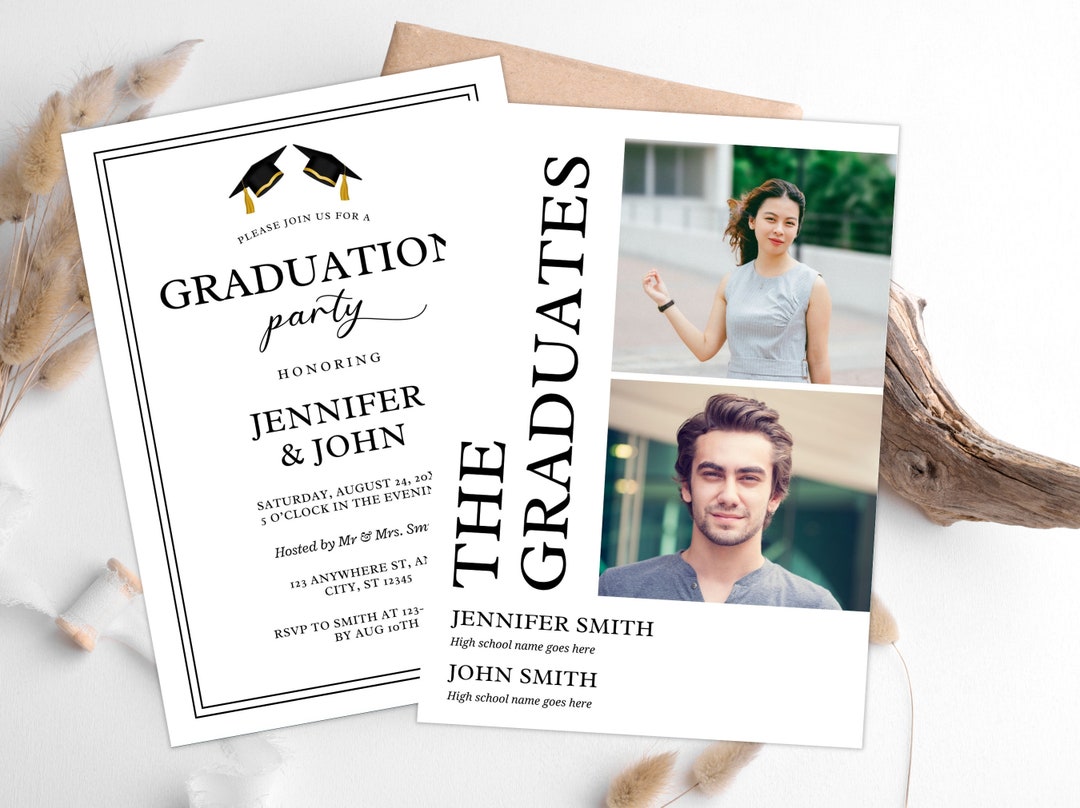 Graduation Party Invitation, Graduation Announcement, High School ...