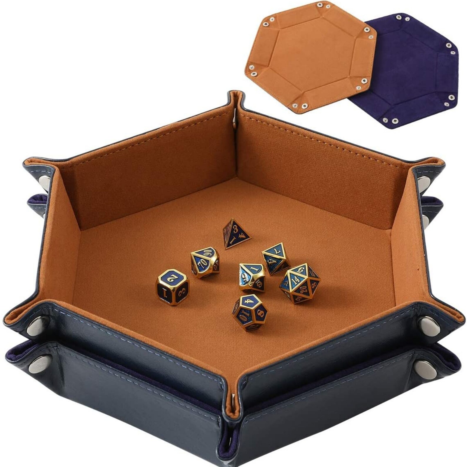 2 PCS Portable Folding Dice Rolling Tray Set for RPG DND Table Etsy