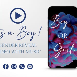 Faire-part de grossesse vidéo C'est un garçon | Révélation du sexe dans une vidéo, annonce du compte à rebours de la vidéo sur les réseaux sociaux