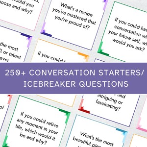 225 preguntas para romper el hielo para iniciar una conversación, preguntas para romper el hielo, iniciar una conversación, conocerte, tarjetas didácticas para fiestas