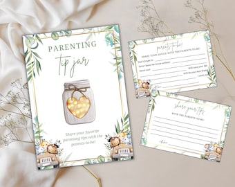 Vogelschild, Safari-Baby-Vorhersage-Karte, Safari-Baby-Vorhersage-Karte, sofortiger Download, Geschenk für Eltern