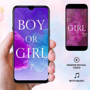 Faire-part de grossesse vidéo, faire-part de bébé numérique | Révélation du sexe dans une vidéo, annonce du compte à rebours de la vidéo sur les réseaux sociaux