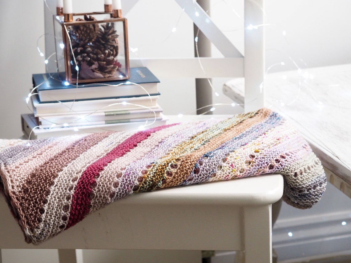 KNITTING PATTERN Easy Blanket Knitting Pattern Habitation Etsy