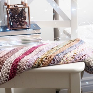 KNITTING PATTERN Easy blanket knitting pattern Habitation Throw Digital download pdf image 4