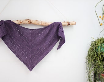 KNITTING PATTERN - Easy shawl knitting pattern - Little Meg Shawl - Digital download pdf -