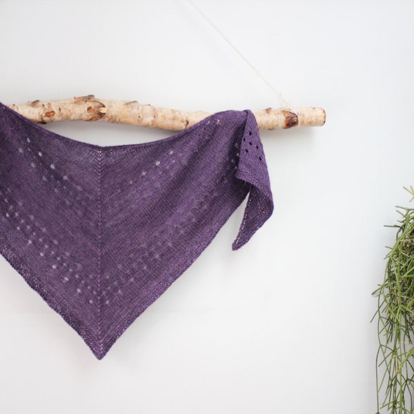 KNITTING PATTERN - Easy shawl knitting pattern - Little Meg Shawl - Digital download pdf -