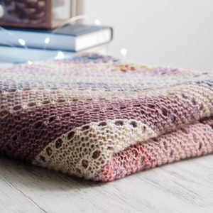 KNITTING PATTERN Easy blanket knitting pattern Habitation Throw Digital download pdf image 2