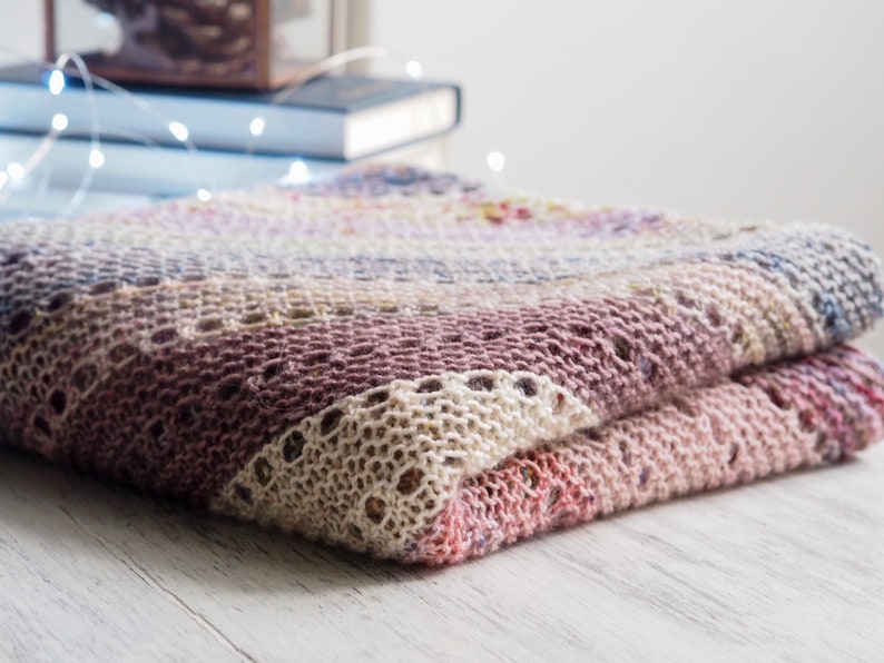 KNITTING PATTERN Easy blanket knitting pattern Habitation Throw Digital download pdf image 2