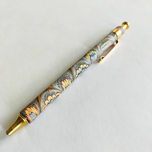 marbled ballpoint pen refillable multicolour