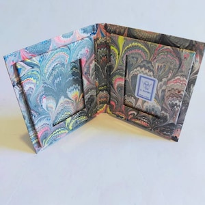 Large Double Picture Frame - Marbled (Peacock Feather)