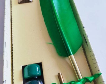 Handgefertigtes Federkiel-Set, Feder-Stift-Set, Kalligraphie, Ink Dip pen
