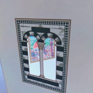 Tarjeta para ventana cortada con láser en 3D de la Catedral de Florencia
