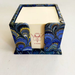 Scatola per blocco note - porta blocco note - marmorizzato a mano