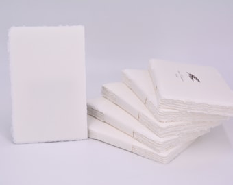 Pack of 10, 200GSM Handmade Cotton Rag Amalfi Paper, Ivory Invitation/thank you note Cards and/or envelopes