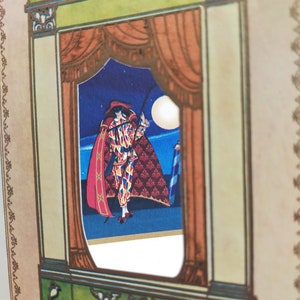 carta ritagliata 'Arlecchino' - maschera della commedia dell'arte - commedia dell'arte - carta Arlecchino
