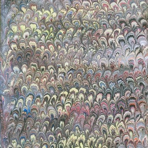 Hand marmoriertes Papier - Decoupage Papier - Decoupage Papier - Scrapbooking Papier - Bunt Pfau