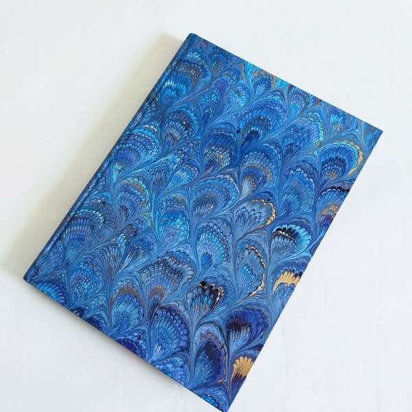 Hardcover Notebook (small) - Hand Marble - ruled notebook