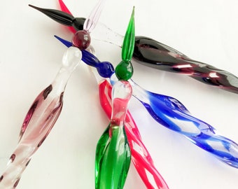 Juego de pluma de cristal de Murano, pluma de inmersión, juego de pluma de caligrafía de cristal fino