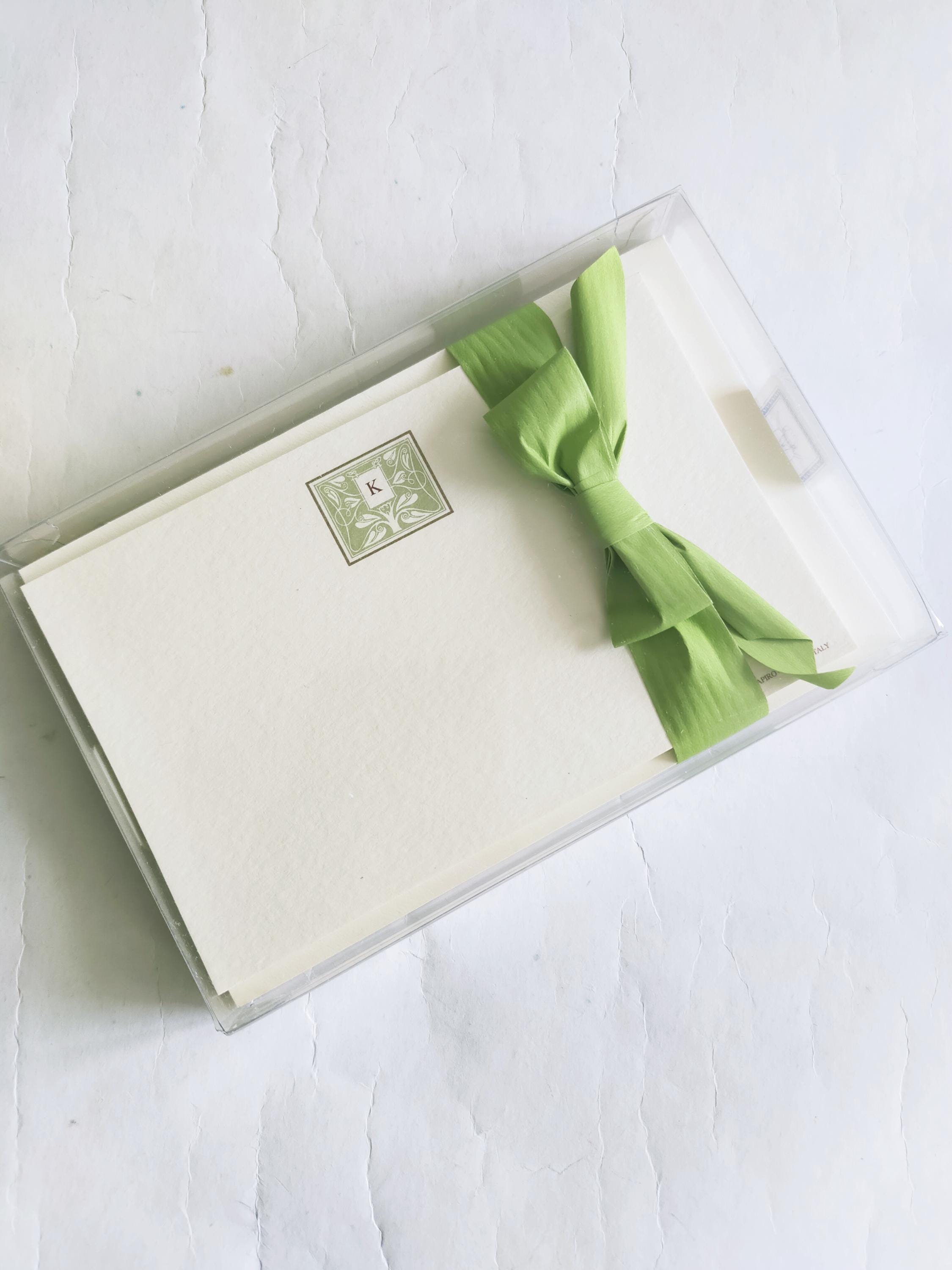 Personalized Set of Monogram Note Cards and Envelopes | Monogrammed ...