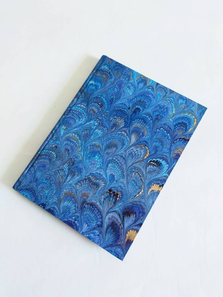 Hand Marbled Notebook, Ruled Notebook, Lined Book, Dream Journal ...