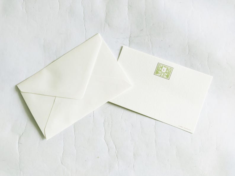 Personalized Set of Monogram Note Cards and Envelopes | Monogrammed ...
