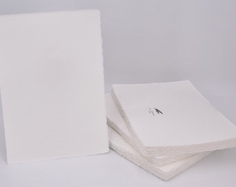 Pack of 10, 120GSM Handmade Cotton Rag Amalfi Paper, A4 size Ivory Sheet of Writing paper and/or Envelopes