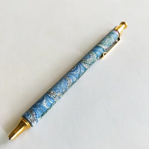 marbled ballpoint pen refillable Turquoise