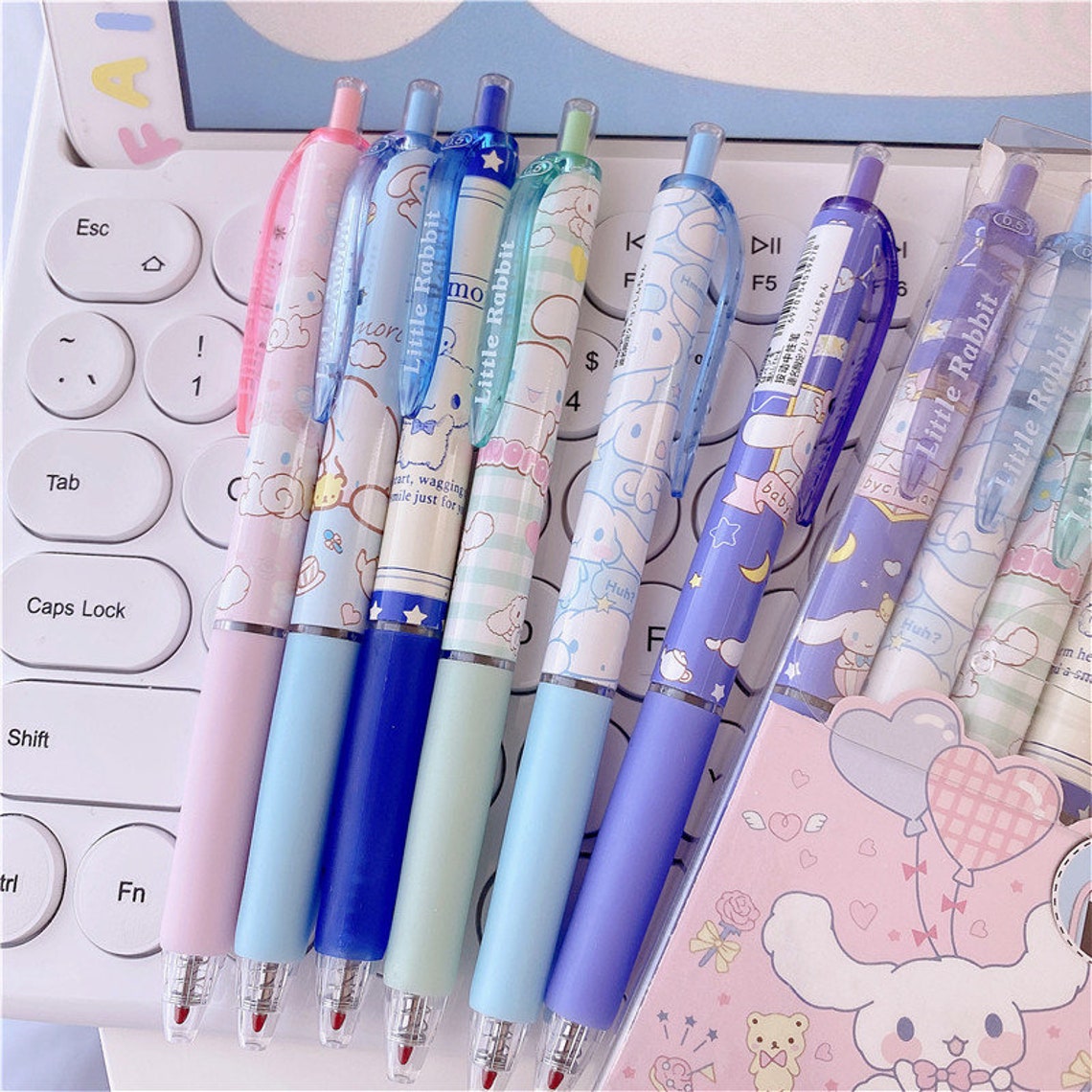 Kawaii Gel Pen Set of 6 Etsy