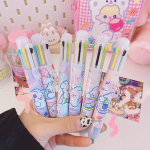 Kawaii Pastel Flowers Retractable Gel Pens, Cute Gift Pen Set –  MyKawaiiCrate