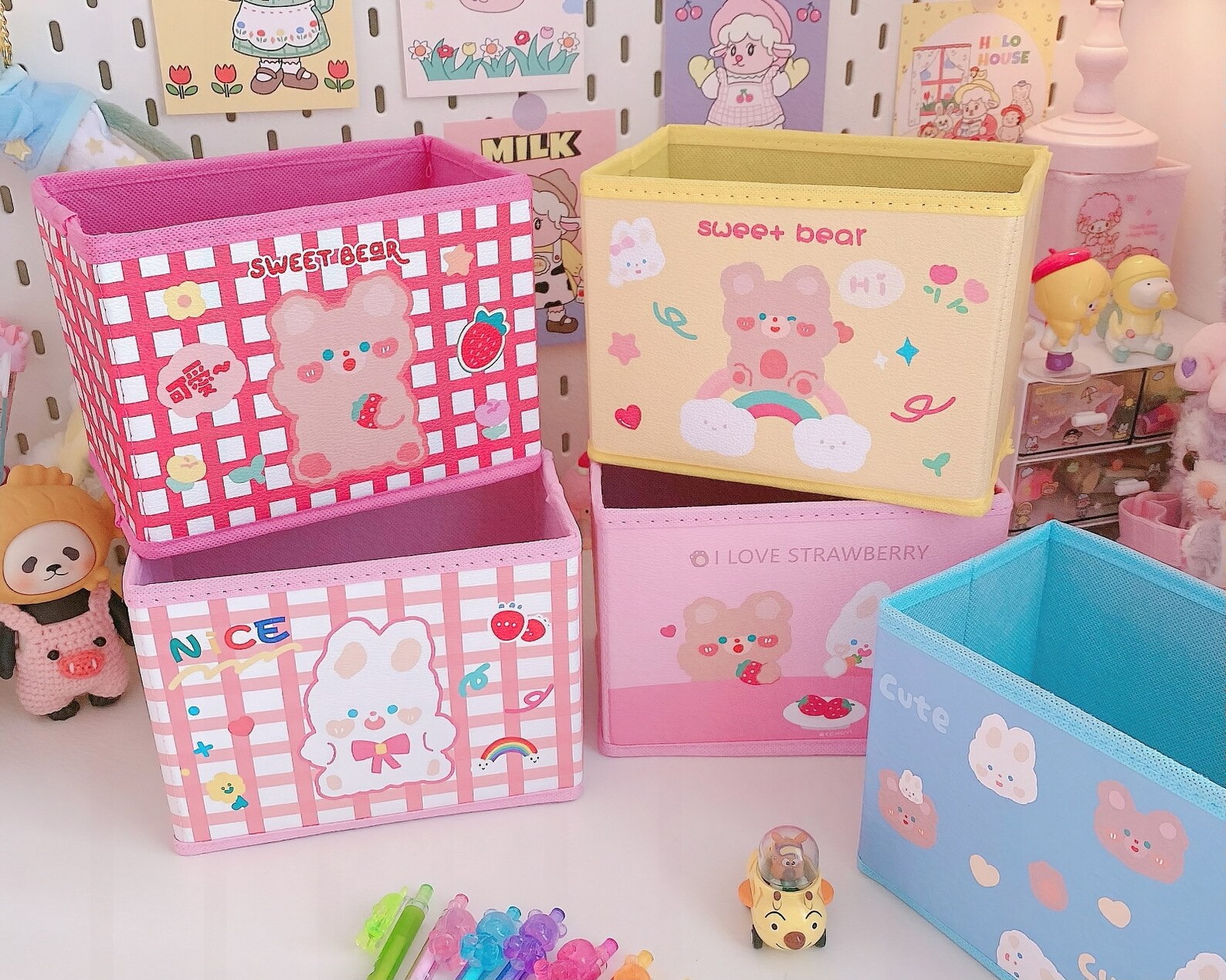 Cute Desk Storage Box Without Lid Etsy